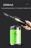 NNEDSZ Black Wireless Portable Vacuum Cleaner - Handheld Mini Car Vacuum for Wet & Dry Use, Pet Hair Remover, Lightweight Home Cleaner