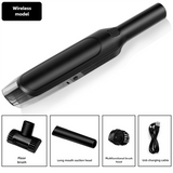 NNEDSZ Black Wireless Handheld Car Vacuum Cleaner - 8000Pa Suction, USB Rechargeable, Wet & Dry Use, Lightweight with Washable Filter, 40-Minute Runtime, Multi-Functional Brush Attachments