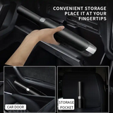 NNEDSZ Black Wireless Handheld Car Vacuum Cleaner - 8000Pa Suction, USB Rechargeable, Wet & Dry Use, Lightweight with Washable Filter, 40-Minute Runtime, Multi-Functional Brush Attachments