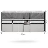 NNEDSZ Grey Car Trunk Storage Bag - Large Capacity Oxford Cloth Multi-Purpose Hanging Organizer with Mesh Pockets and Backseat Storage