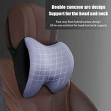 NNEDSZ Coffee Memory Foam Car Seat Neck and Lumbar Support Set - Ergonomic Cushion for Office, Home, and Driving