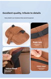 NNEDSZ Brown Luxury Eco-Friendly Suede Car Headrest and Lumbar Cushion Set – Ergonomic Support, All-Season Comfort, Adjustable Straps, and Durable Design for Cars, Office, and Home Use