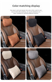 NNEDSZ Black Luxury Eco-Friendly Suede Car Headrest and Lumbar Cushion Set - Ergonomic Support, All-Season Comfort, Adjustable Straps, and Durable Design for Cars, Office, and Home Use