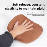 NNEDSZ Off-White Luxury Eco-Friendly Suede Car Headrest and Lumbar Cushion Set - Ergonomic Support, All-Season Comfort, Adjustable Straps, and Durable Design for Cars, Office, and Home Use