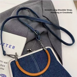 NNEDSZ Blue Handmade Denim Patchwork Small Crossbody Bag – Women’s Shoulder & Handbag with Vintage Style