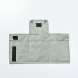 NNEDSZ Grey Water-Resistant Nylon Crossbody Phone Bag – Compact Travel Wallet & Card Holder for Men and Women(Mobile phones and cards are shooting props, not included)