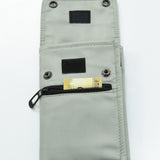 NNEDSZ Grey Water-Resistant Nylon Crossbody Phone Bag – Compact Travel Wallet & Card Holder for Men and Women(Mobile phones and cards are shooting props, not included)