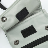 NNEDSZ Green Water-Resistant Nylon Crossbody Phone Bag - Compact Travel Wallet & Card Holder for Men and Women(Mobile phones and cards are shooting props, not included)