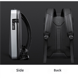 NNEDSZ Black Gold Premium Hard Shell Business Backpack with TSA Lock and USB Charging Port, Waterproof Laptop Bag for Men