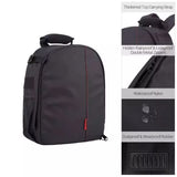 NNEDSZ Purple Lining Water-Resistant DSLR Camera Backpack with Tripod Holder, Lightweight and Spacious Photography Bag for Outdoor Use(Camera and accessories are props, not included)