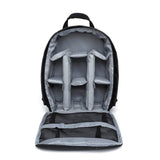 NNEDSZ Grey Lining Water-Resistant DSLR Camera Backpack with Tripod Holder, Lightweight and Spacious Photography Bag for Outdoor Use(Camera and accessories are props, not included)