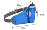 NNEDSZ Dark Blue Hydration Running Waist Pack - Waterproof Lightweight Sports Belt with Bottle Holder(Water bottles are filming props, not included)