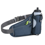 NNEDSZ Dark Grey Hydration Running Waist Pack - Waterproof Lightweight Sports Belt with Bottle Holder(Water bottles are filming props, not included)