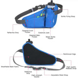 NNEDSZ Dark Grey Hydration Running Waist Pack - Waterproof Lightweight Sports Belt with Bottle Holder(Water bottles are filming props, not included)
