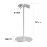 NNEDSZ Black Universal Aluminum Headphone Stand – Durable Detachable Desktop Headset Holder