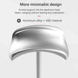 NNEDSZ Black Universal Aluminum Headphone Stand – Durable Detachable Desktop Headset Holder