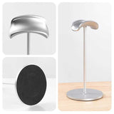 NNEDSZ Silver Universal Aluminum Headphone Stand - Durable Detachable Desktop Headset Holder