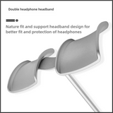 NNEDSZ Silver Dual Headphone Stand - Creative Double Hook Aluminum Alloy Display Holder