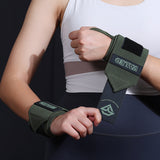 NNEDSZ 1 Pair Dark Green Heavy-Duty Gym Wrist Wraps for Weightlifting, Powerlifting, and Injury Prevention