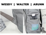 NNEDSZ Grey Trendy Street Style Backpack - Large Capacity for Hiking, Students & Everyday Use