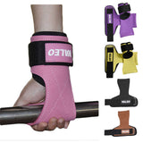 NNEDSZ 1 Pair Pink Durable Gym Palm Guard with Ultra-fiber Leather for Heavy Lifting – Wrist Support Straps for Pull-ups and Deadlifts