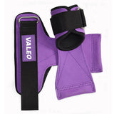 NNEDSZ 1 Pair Purple Durable Gym Palm Guard with Ultra-fiber Leather for Heavy Lifting - Wrist Support Straps for Pull-ups and Deadlifts