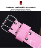 NNEDSZ Size S Pink Professional Weightlifting Belt with Sponge Padding for Deep Squat and Deadlift - Men and Women Fitness Support