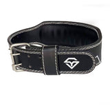 NNEDSZ Size L Black Professional Weightlifting Belt with Sponge Padding for Deep Squat and Deadlift - Men and Women Fitness Support
