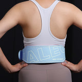 NNEDSZ Size L Blue Professional Weightlifting Belt with Sponge Padding for Deep Squat and Deadlift - Men and Women Fitness Support