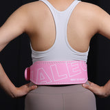 NNEDSZ Size L Pink Professional Weightlifting Belt with Sponge Padding for Deep Squat and Deadlift - Men and Women Fitness Support