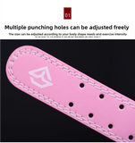 NNEDSZ Size L Pink Professional Weightlifting Belt with Sponge Padding for Deep Squat and Deadlift - Men and Women Fitness Support