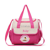NNEDSZ Small Pink Fashionable Large-Capacity Cartoon Bear Shoulder Crossbody Mommy Bag – Stylish and Functional Diaper Bag