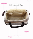 NNEDSZ Large Coffee Fashionable Large-Capacity Cartoon Bear Shoulder Crossbody Mommy Bag - Stylish and Functional Diaper Bag