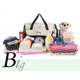 NNEDSZ Dark Blue 5-Piece Mommy Bag Set - Large Capacity Diaper Bags for Baby Travel, Tote and Shoulder Bags with Insulated Bottle Holder and Snack Bag