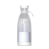 NNEDSZ White Portable Rechargeable Blender Bottle, 500ml, USB Charging, 1200mAh, with 304 Stainless Steel Blade – For Smoothies and Juices On-The-Go