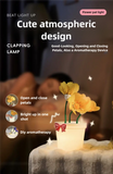 NNEDSZ Purple Flowers Silicone Touch Flower Aromatherapy Night Light Pot - Romantic Home Decor for Kids and Adults