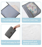 NNEDSZ Brown Portable Baby Changing Mat - Waterproof, Foldable, Compact Diaper Pad for Travel & Everyday Use