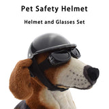 NNEDSZ Size L Black Pet Helmet & Goggles Set - Adjustable Safety Gear for Dogs, UV Protection, Durable ABS Material, Stylish Outdoor Accessory