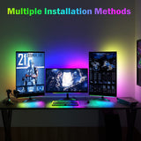 NNEDSZ 2 Pcs RGB LED Gaming Light Bar - Dual Color Temperature & Adjustable RGB Effects, USB-Powered Backlight for Monitors, Remote & Button Control, 30cm Lightweight Design
