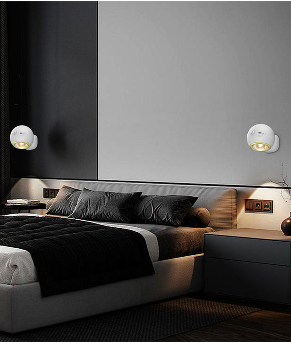 NNEDSZ 2 Pcs White Rechargeable Magnetic USB Table Lamp & Wall Light - 3000K/4000K/6000K Adjustable Brightness with Anti-Glare Design