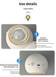 NNEDSZ 2 Pcs Grey Rechargeable Magnetic USB Table Lamp & Wall Light - 3000K/4000K/6000K Adjustable Brightness with Anti-Glare Design
