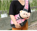 NNEDSZ Size L Pink Lightweight Single Shoulder Pet Sling Bag -  Stylish Durable Oxford Fabric Carrier