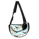 NNEDSZ Size S Blue Dog Pattern Lightweight Single Shoulder Pet Sling Bag -  Stylish Durable Oxford Fabric Carrier