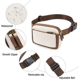 NNEDSZ Black Adjustable Waterproof PU Leather Waist Bag – Stylish Crossbody Belt Bag for Men & Women
