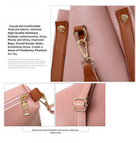 NNEDSZ Red Elegant 4-Piece Women's Handbag Set - Stylish PU Leather Tote, Shoulder Bag, Clutch, and Wallet for Every Occasion