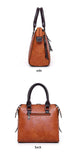 NNEDSZ Red 4-Piece Women's PU Leather Tote Bag Set - Vintage Handbag, Shoulder Bag, Clutch, and Card Holder - Lightweight Design