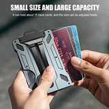 NNEDSZ 1 Pcs Black Premium RFID Blocking Aluminum Alloy ID Badge Holder with Transparent Card Slot & Money Clip