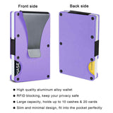 NNEDSZ 2 Pcs Silver Aluminum Alloy RFID Blocking Wallet – Compact, Lightweight Credit Card Holder and Money Clip