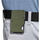 NNEDSZ 2 Pcs Black Aluminum Alloy RFID Blocking Wallet - Compact, Lightweight Credit Card Holder and Money Clip
