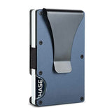 NNEDSZ 2 Pcs Dark Blue Aluminum Alloy RFID Blocking Wallet - Compact, Lightweight Credit Card Holder and Money Clip